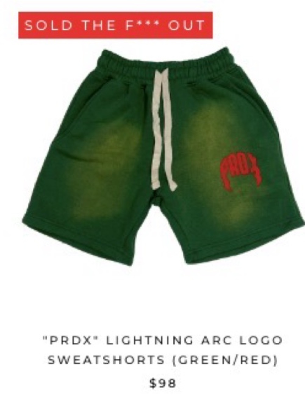 Paradox Men's Athletic Shorts - Green with Red Logo